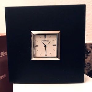 Moser Black Matte Square Clock
